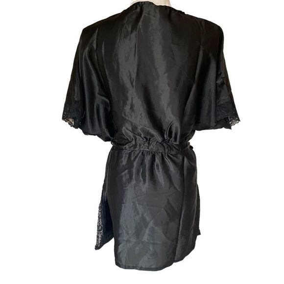 Black Satin Robe Just Sexy Sz 2X/3X NWT - Picture 3 of 9